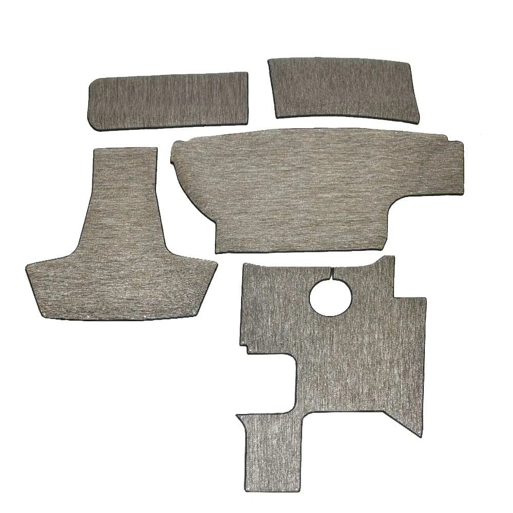 Cobalt Boat Snap-In Carpet Mats 406847 - Non-Skid Gray (set of 5)