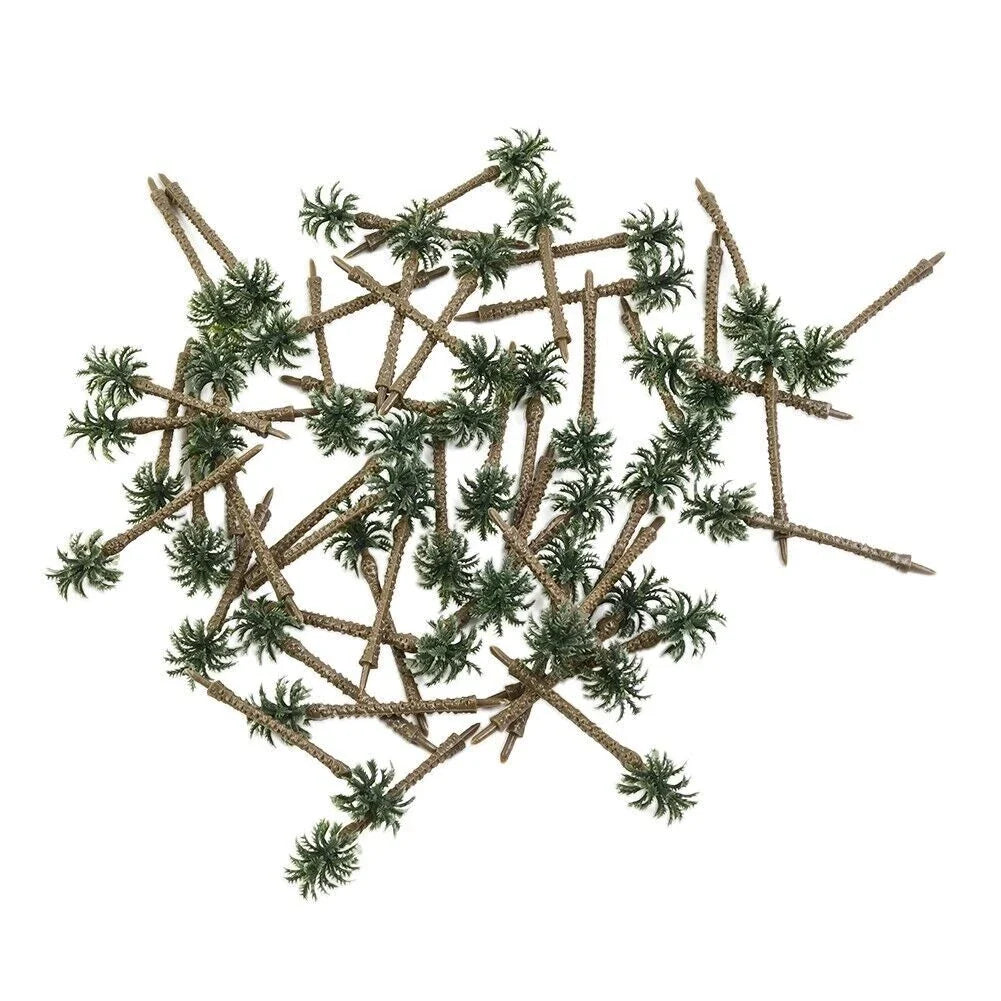 50pcs Coconut Palm Trees for Diorama Park Landscape Decoration