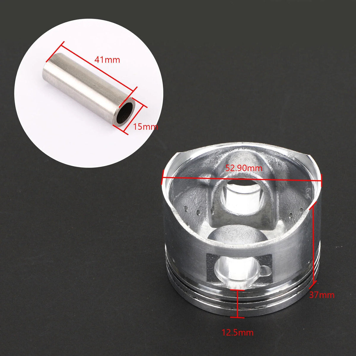Piston Ring Pin Clip Kit +0.50 for Yamaha BWS Zuma Cygnus X 125 (2004–2020)