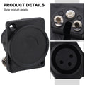 XLR 3-pin Socket Charging Port/socket Black for Audio Mobility Scooter