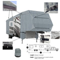 30ft -32ft Deluxe 4-Layer 5th Wheel RV Motorhome Camper Cover Zipper Door Access