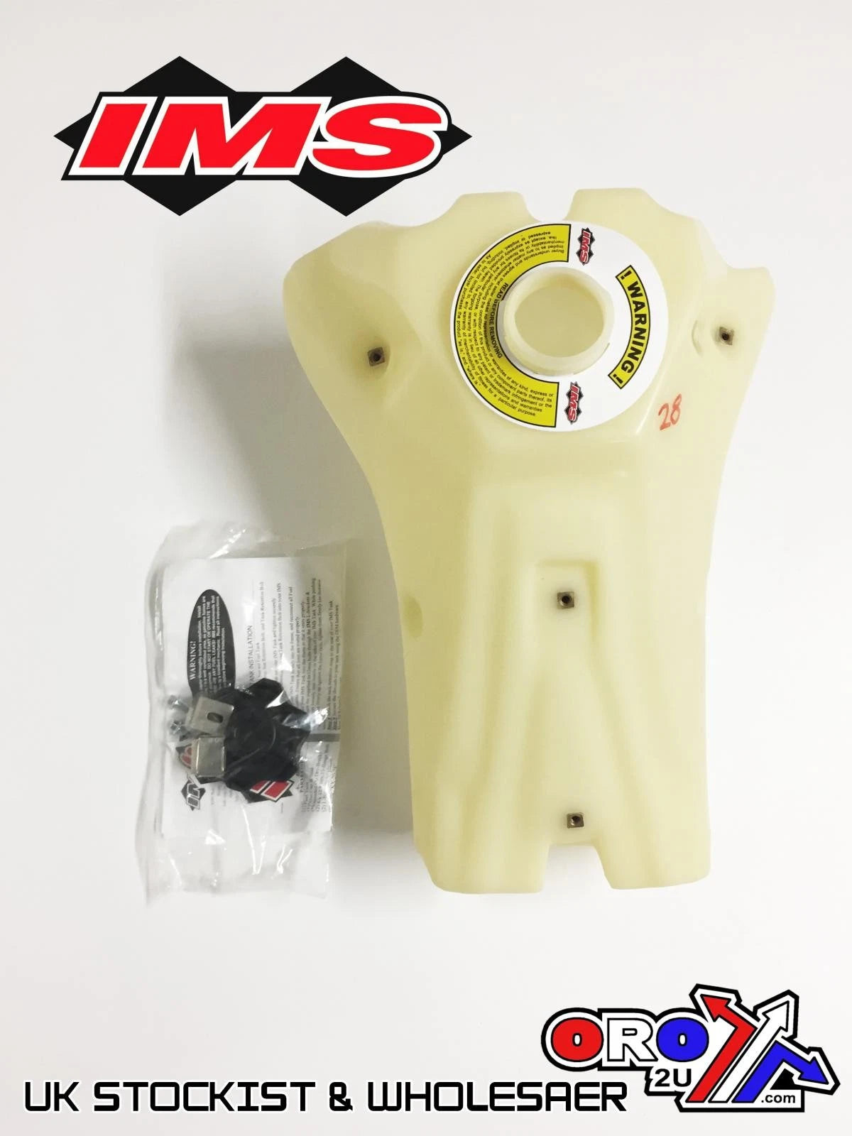 IMS Natural 2.8 Gal Fuel Tank+Screw Cap Kawasaki KX450F 2016-2018