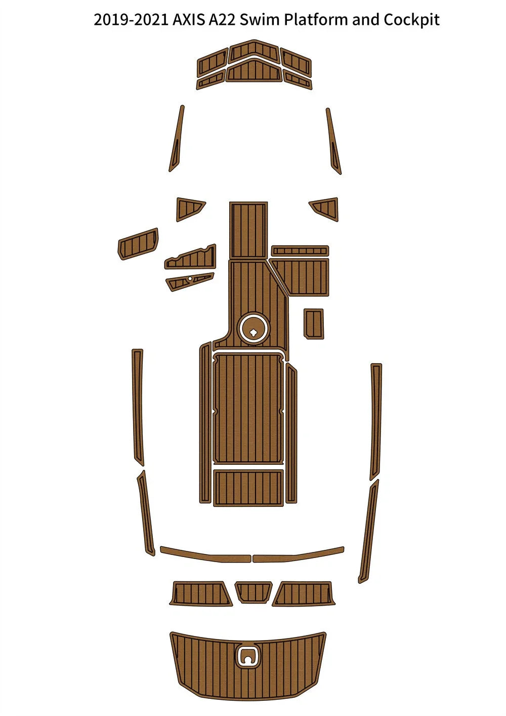 EVA Foam Teak Decking Cockpit Pad for AXIS A22 (2019–2021)