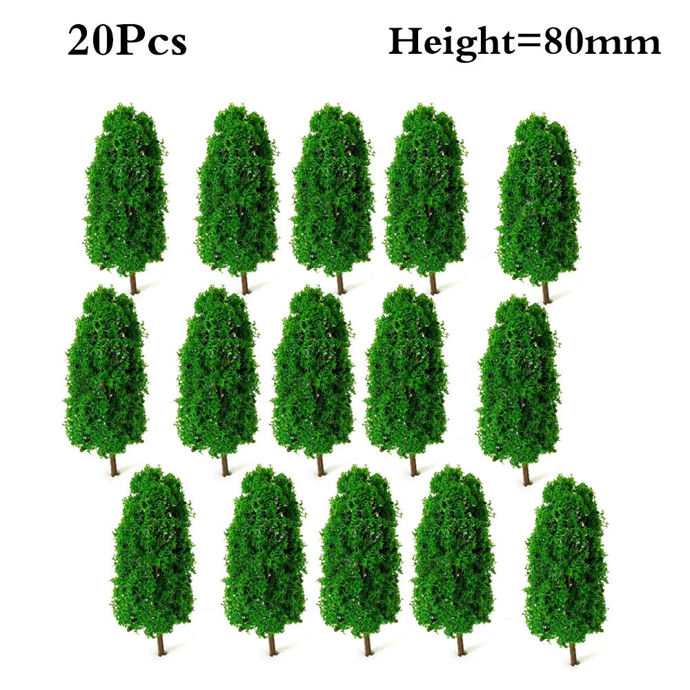 20x Model Tree for HO OO Scale Railroad Layout Diorama 8cm