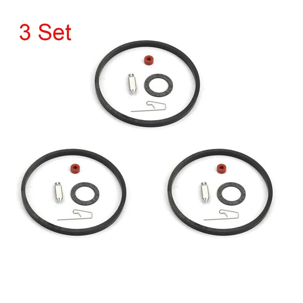 Set of 3 Carburetor Needle Seat Kit for Tecumseh 631021 631021A 621021B