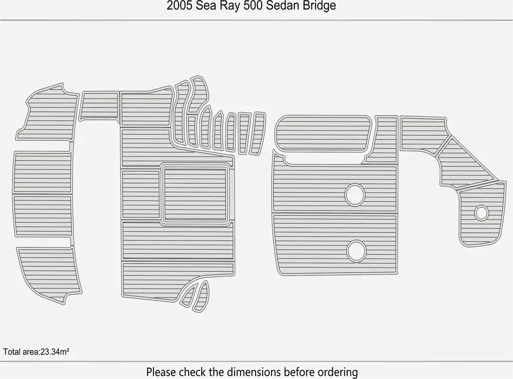 EVA Pads Flooring Mat for Sea Ray 500 Sedan Bridge (2005)