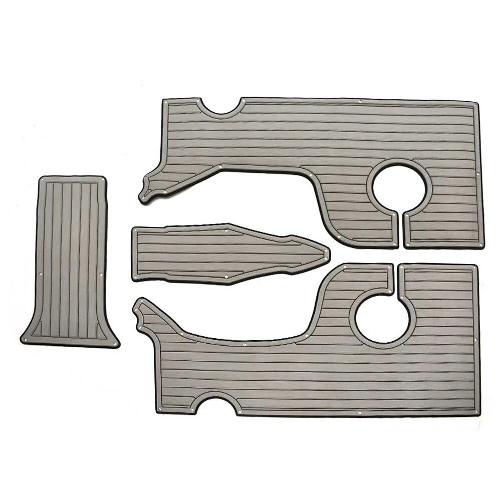 Larson Boat Non-Skid Deck Mats 8137980 - LXI 258 Slate Gray Black (set of 4)