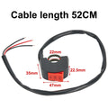 LED Headlight Switch Far Near 3-Line Motorcycle Handlebar Switch Button Part
