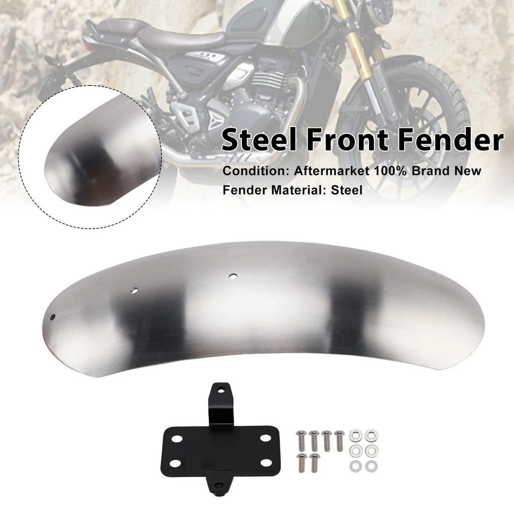 Steel Front Fender Mudguard for Scrambler 400X (2023–2025)