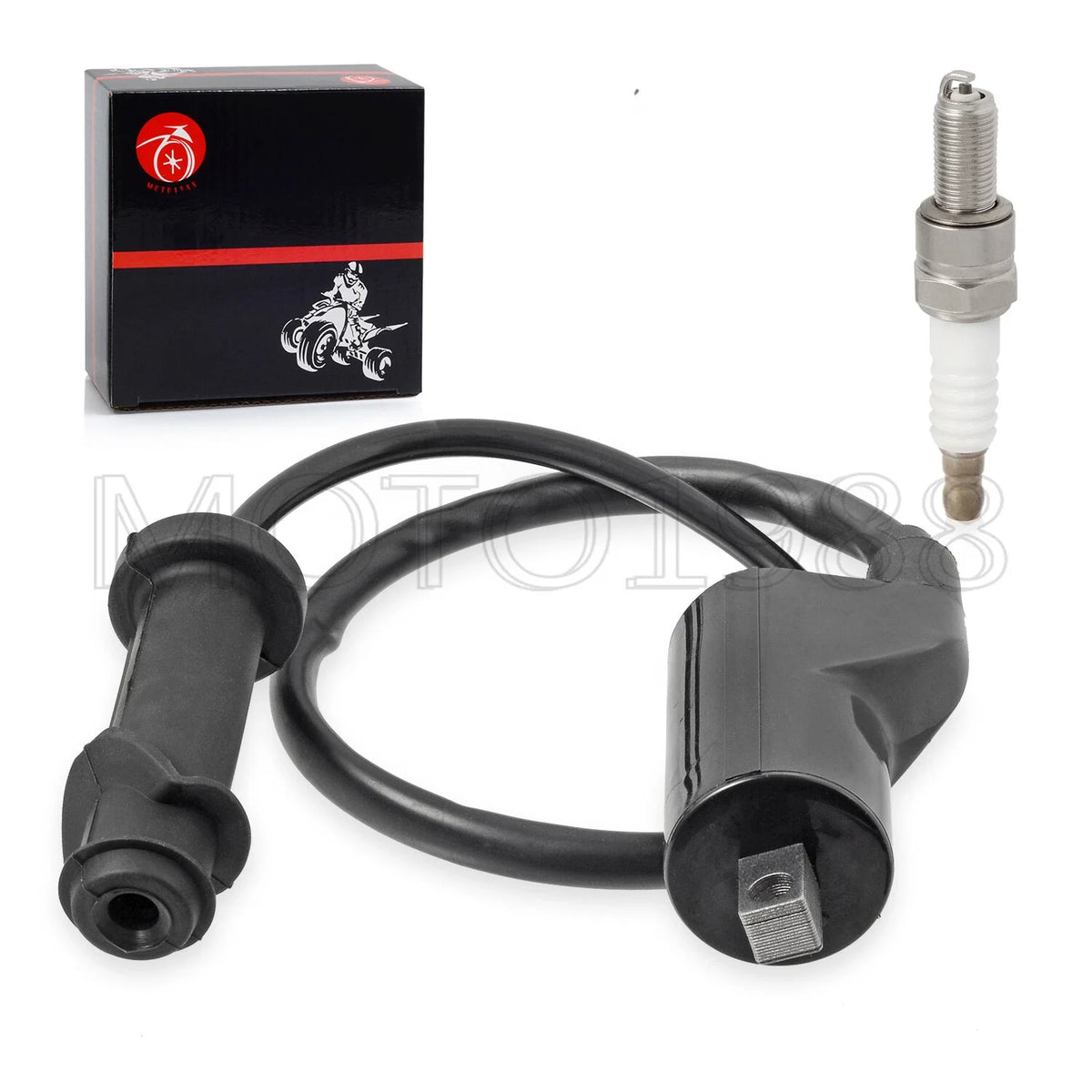 Ignition Coil Pack & Spark Plug Cap for Arctic Cat Prowler 700 1000 550 (2007–2019)