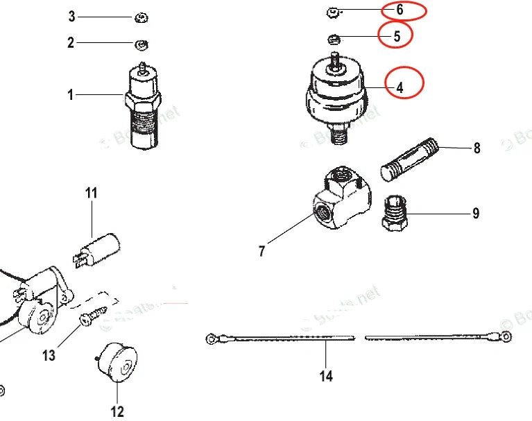 Oil Pressure Sender Alarm Switch for Mercury MerCruiser (1987–Present) 87-805605A1