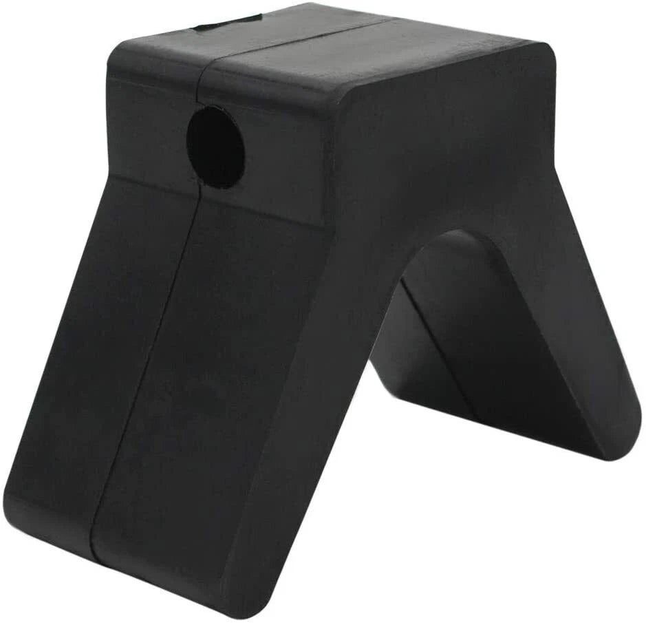 V' Bow Stop Roller Boat Trailer Rubber Bow Stop V-Block Black 2-Inch by 2-Inch