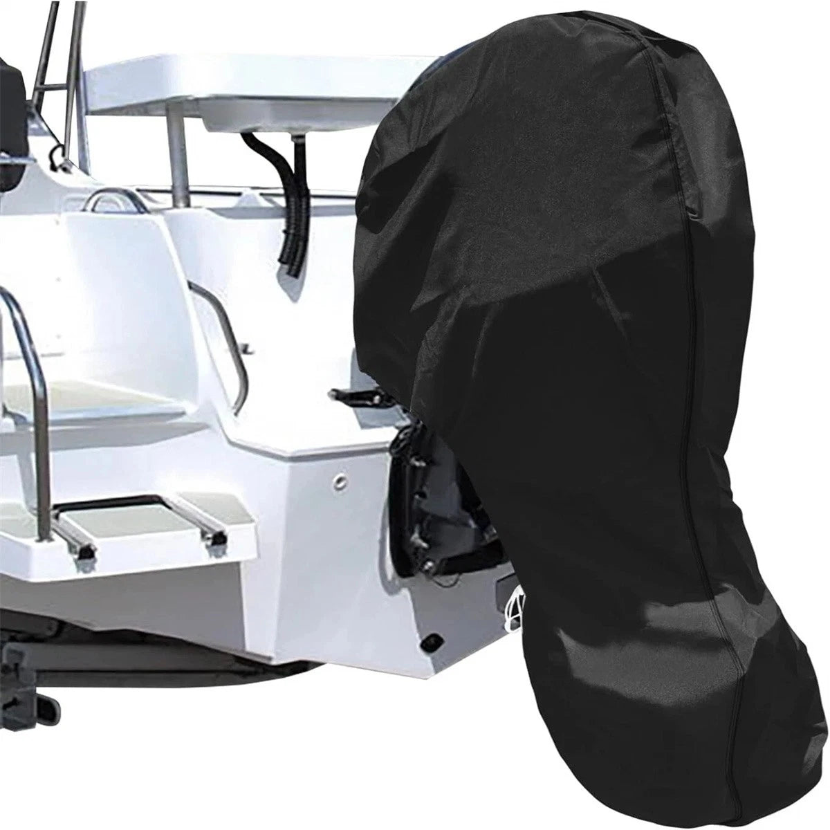 Full Outboard Boat Motor Engine Hood Cover 100-150HP BLACK Universal Trailerable