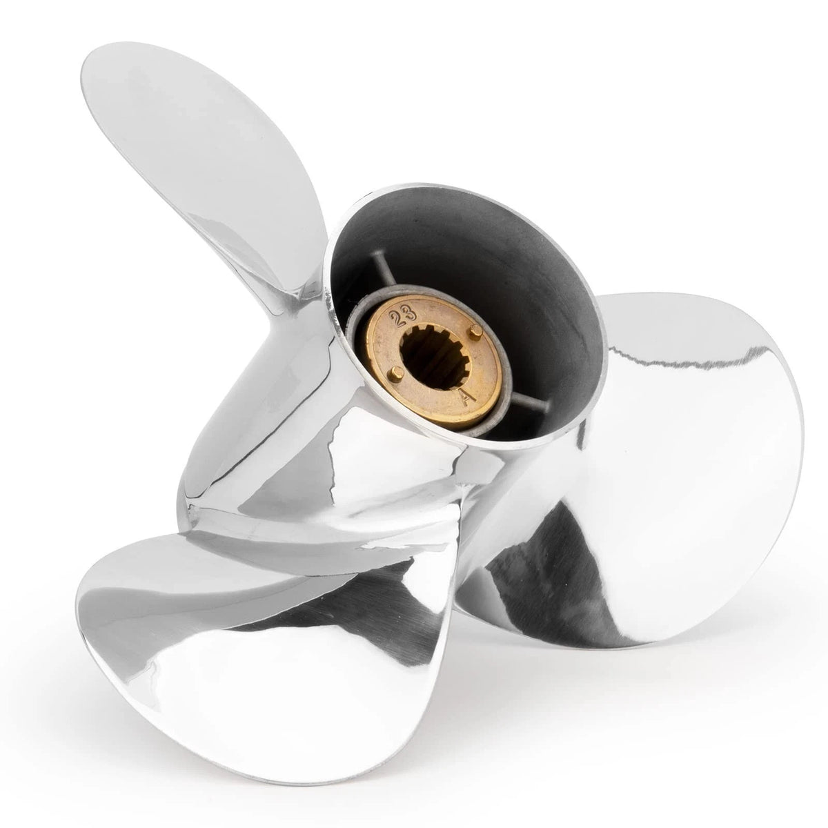 10 3/8 X 14 Stainless Steel Outboard Propeller for Mercury 25-70HP, 13 Spline,RH