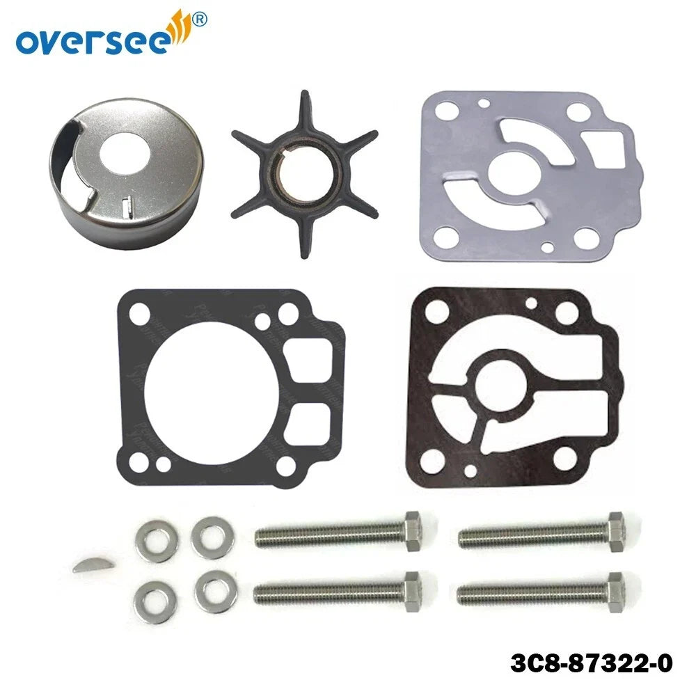 Water Pump Repair Kit for Tohatsu Nissan 2T 40 50HP Mercury (3C8-87322, 3C8-65021)