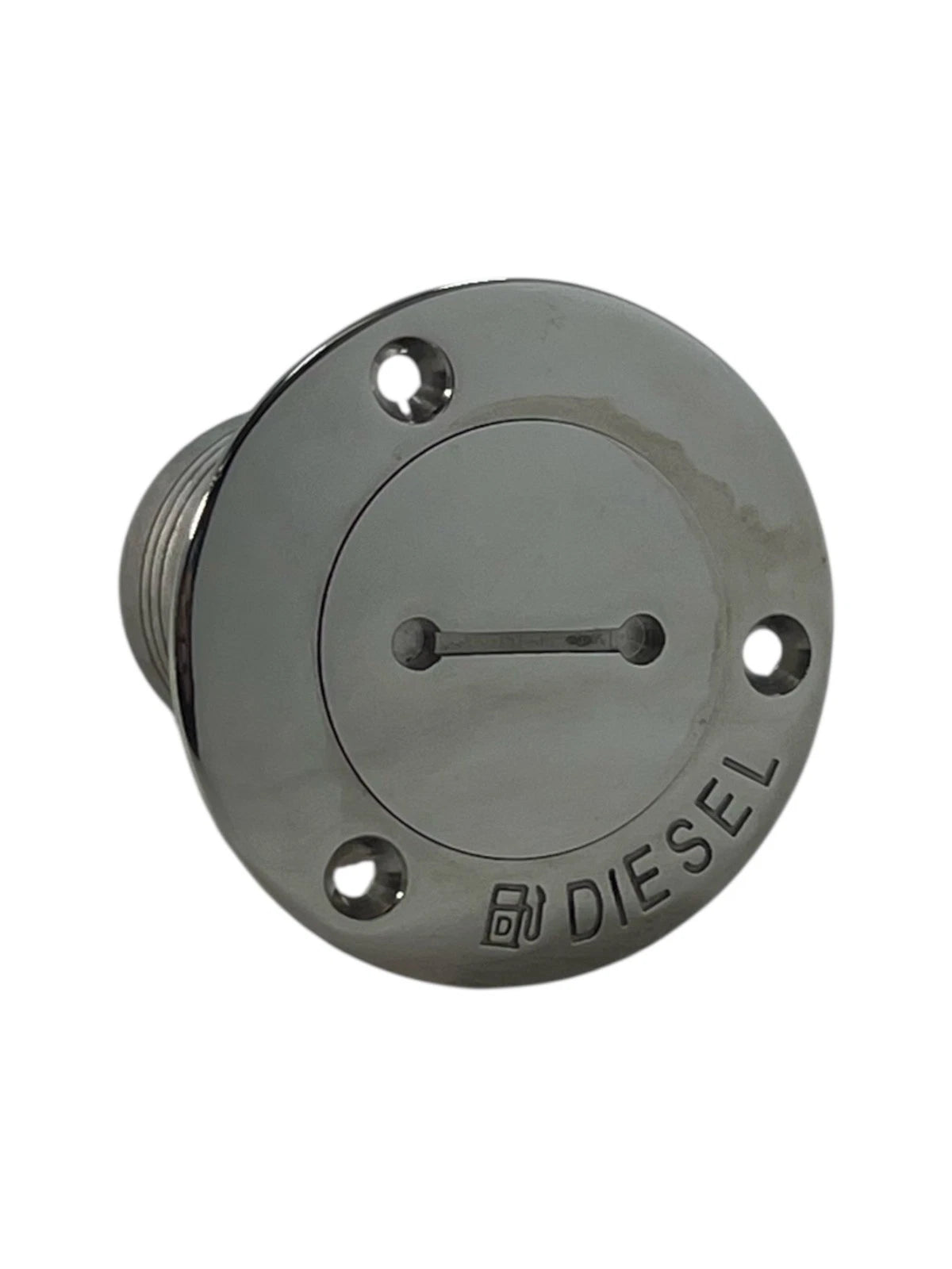 Marine Diesel Deck Fill, Boat Filler Port, for 2in Pipe, 3 1/2in Flange OD
