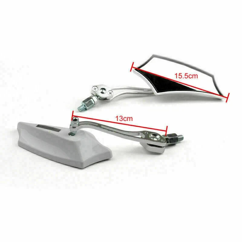 Rear View Mirrors 8mm 10mm for Motorcycle Chopper Cruiser Dirt Bike (GT9)