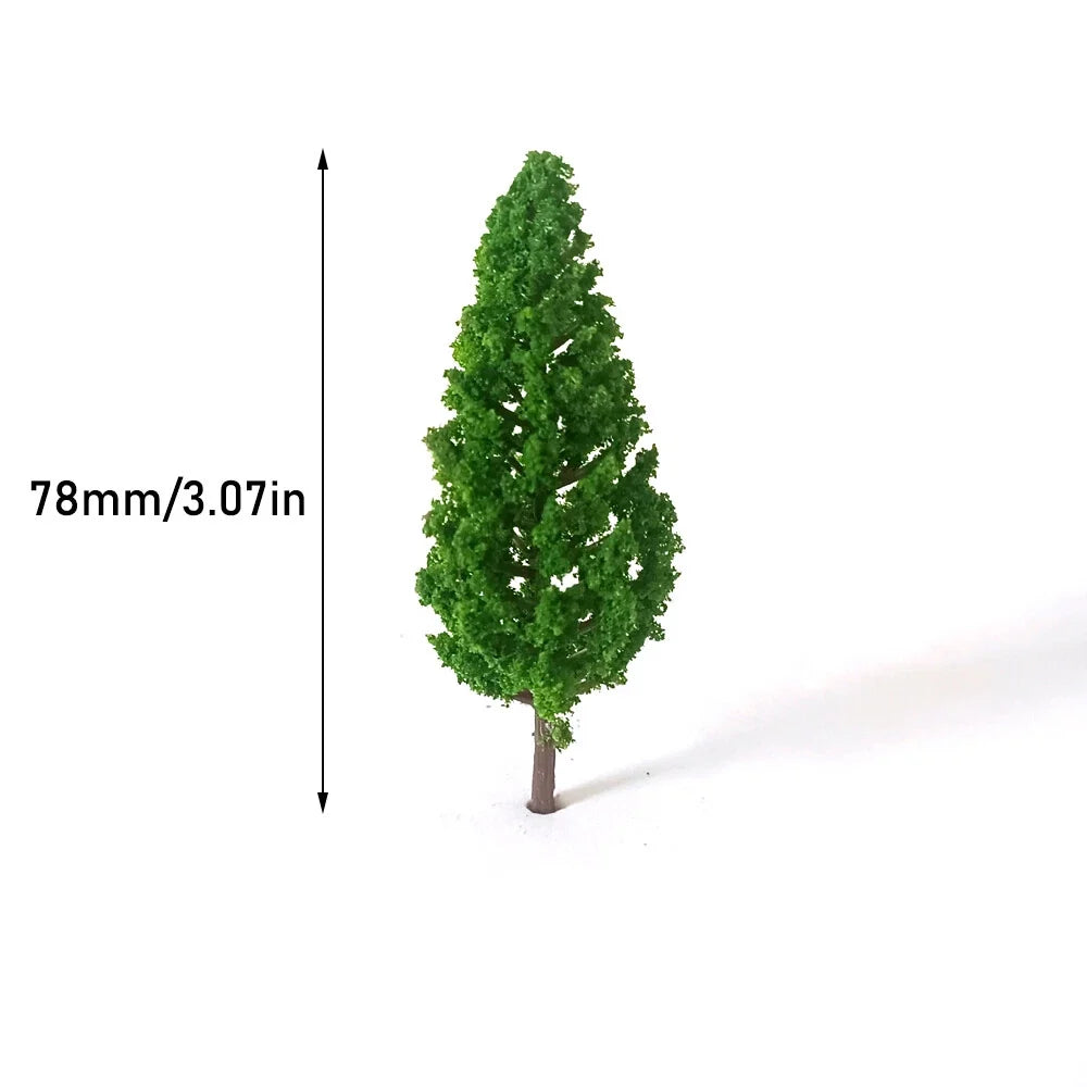 100Pcs 3.07" Pine Trees for Train Railroad Diorama Layout