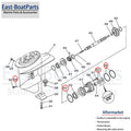 Propeller Shaft Seal Kit for Yamaha Outboard (93210-64ME7, 93210-65M50)