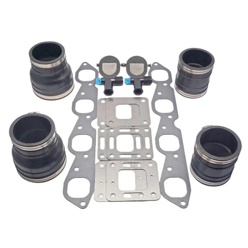 Exhaust Manifold Kit for MerCruiser V8 330-370 GM 454/502 CID (1981 & UP) 3 INCH