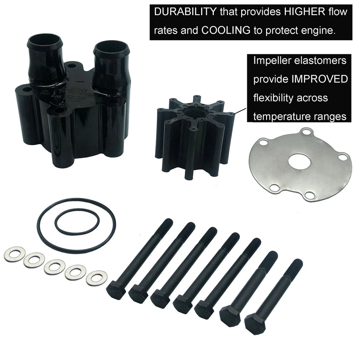 Water Pump Impeller Repair Kit 46-807151A14 for Mercury Mercruiser Bravo (1990–2023)