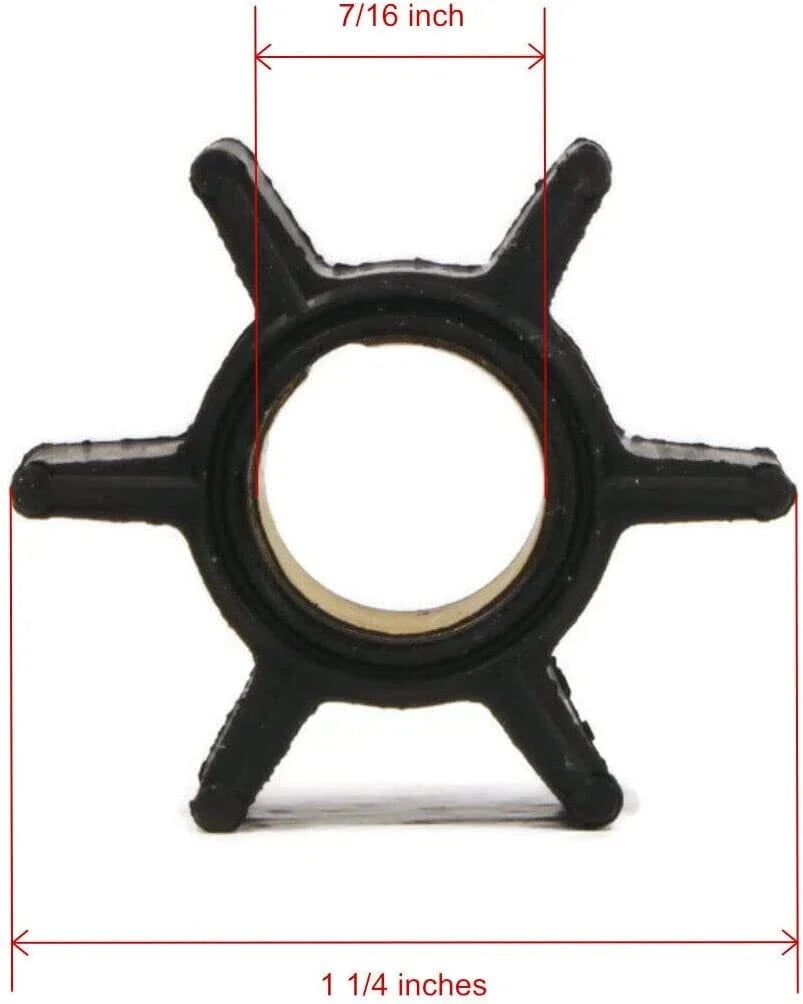 Water Pump Impeller Kit for Mercury Mariner 4-9.8 hp Outboard (89981T1, 89981Q)