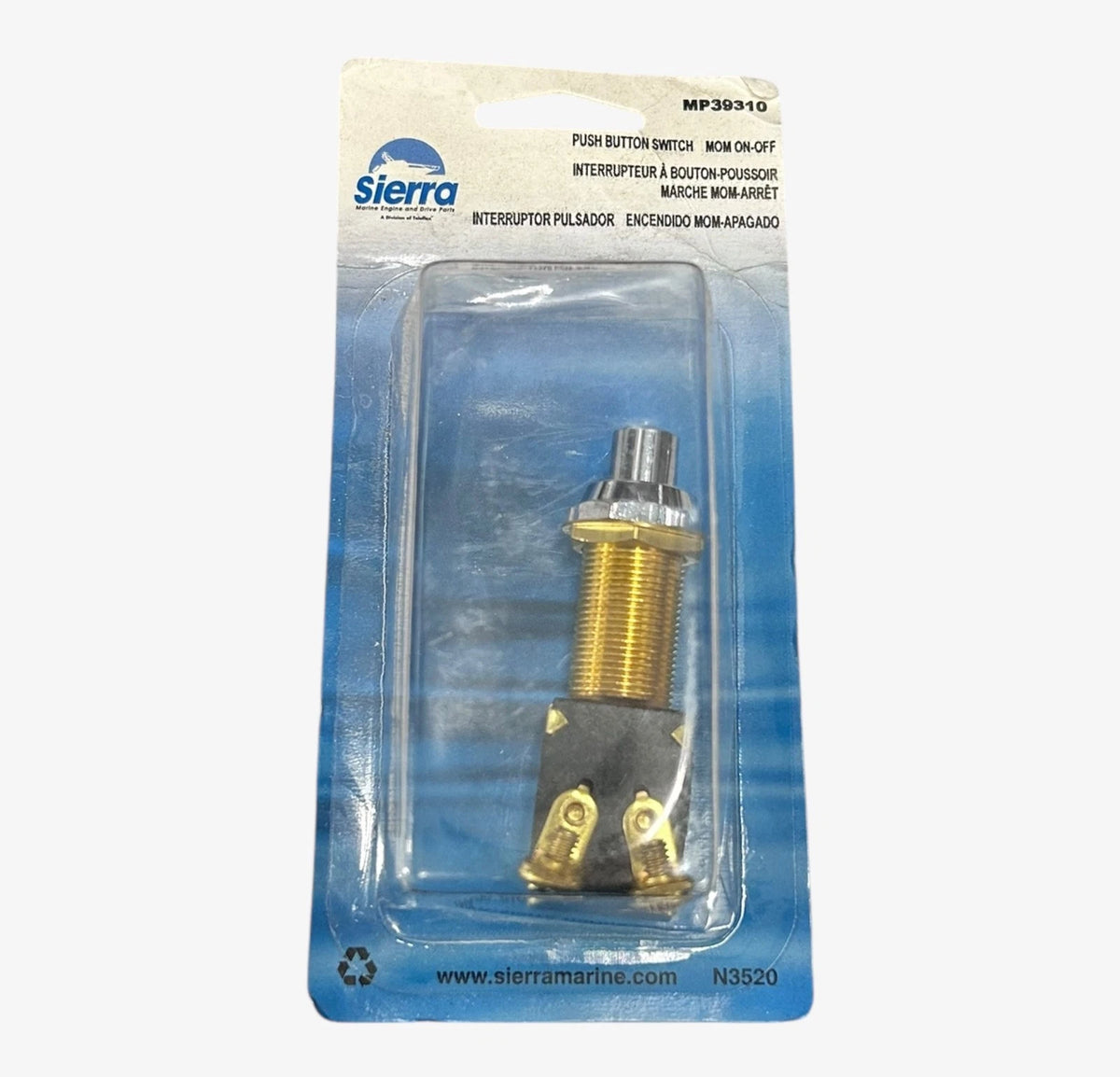 Sierra Marine MP39310, Push Button Switch Assembly 12V, OEM