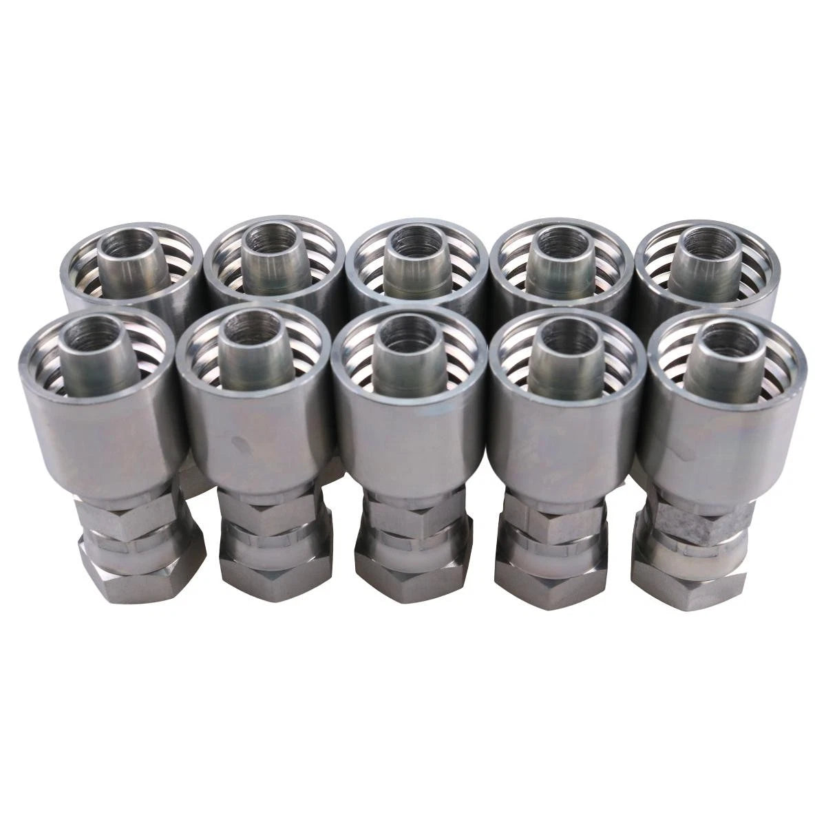 10Pcs Hydraulic Hose Fitting 3/4" with 3/4" Female JIC for Parker 10643-12-12