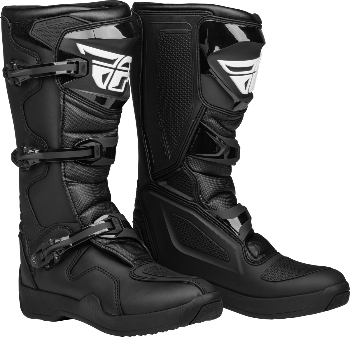 Fly Racing Maverik LT Offroad Motorcycle Boots Black US 11 3-Buckle Design