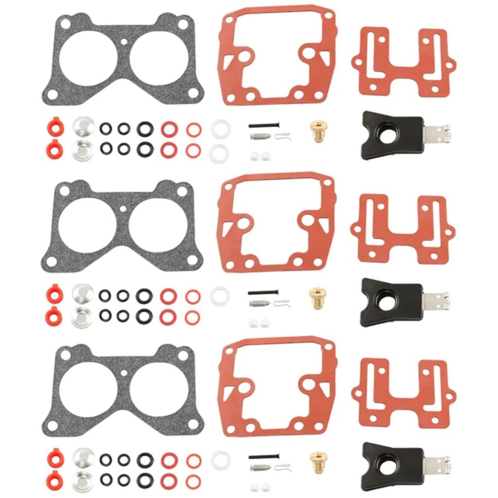 3X Carburetor Rebuild Kit for Johnson Evinrude V4 (1985–1990) 439076