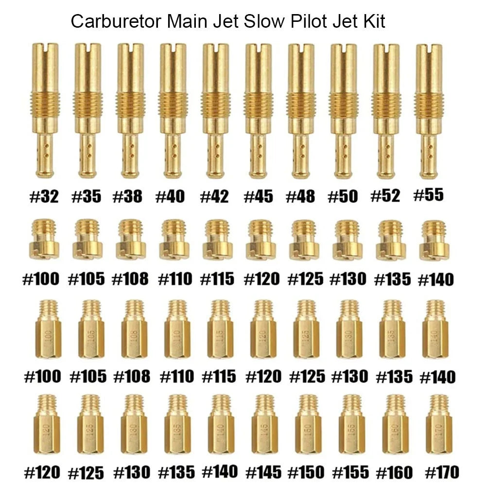 30Pcs Main Jet & 10Pcs Slow Jet Kit for PWK Keihin OKO CVK (All Years)