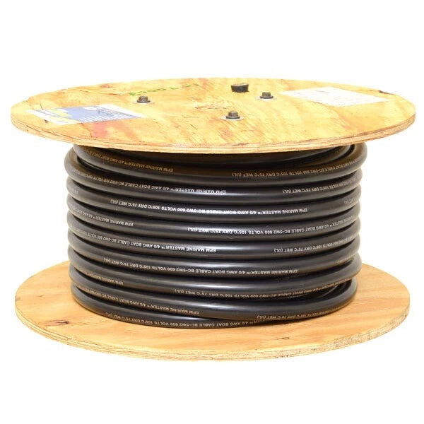 Smart Boating Boat Battery Cable 201717 - Black Tinned Copper (100 Ft)
