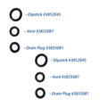 Set of 2 Gearlube Stern Drive O-Rings for Volvo Penta (3852045, 3855081)