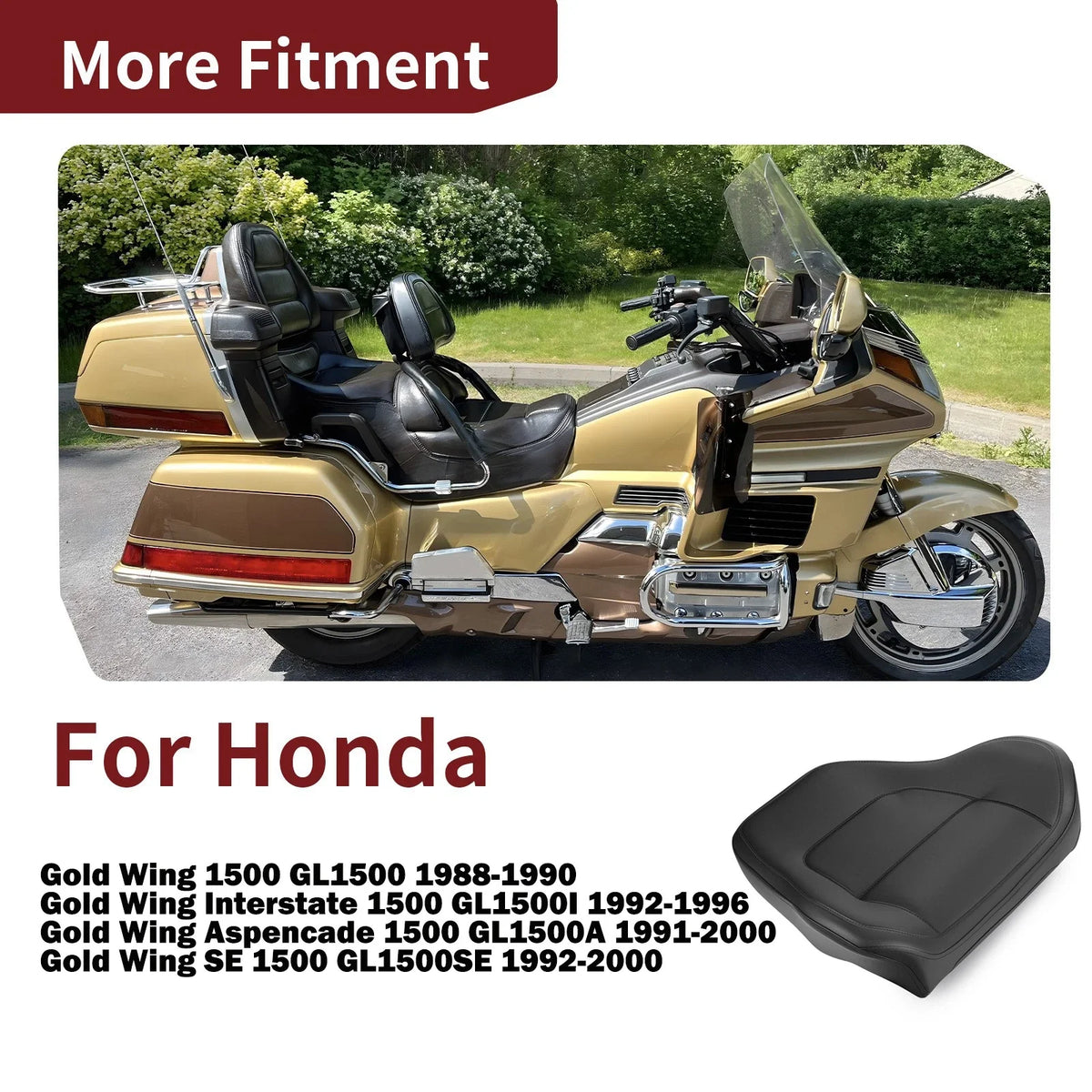 Backrest Pad for Honda Goldwing 1500 GL1500A Aspencade (1991–2000)