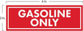 Set of 4 Gasoline Only Fuel Caution Warning Decals for Universal Use