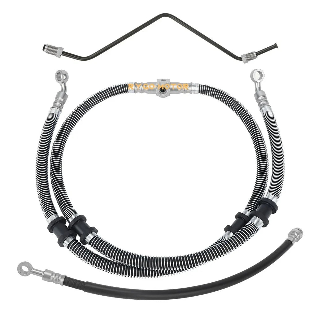 Front Brake Hose Line Pipe Kit for Yamaha Grizzly 450 4x4 (2007–2010)