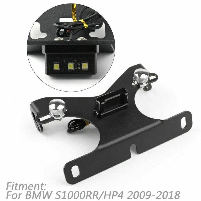 CNC License Plate Bracket LED for BMW S1000RR HP4 (2009–2018) T9