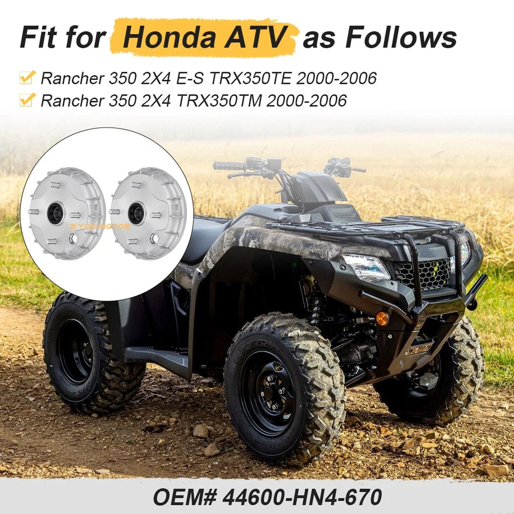 2X Front Brake Drums for Honda Rancher 350 2x4 TRX350TE (2000–2006) 44600-HN4-670