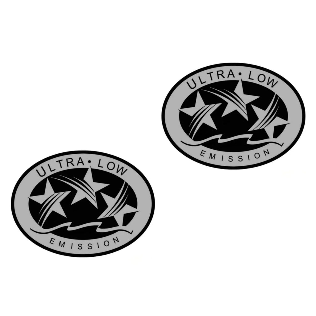2X Outboard Graphic Sticker for Mercury (CA DOT, Silver)
