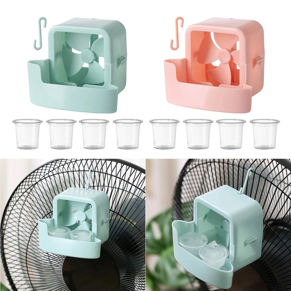 Hanging Fan Cooling Tool Set with 4 Ice Cups for Enhanced Summer Cooling