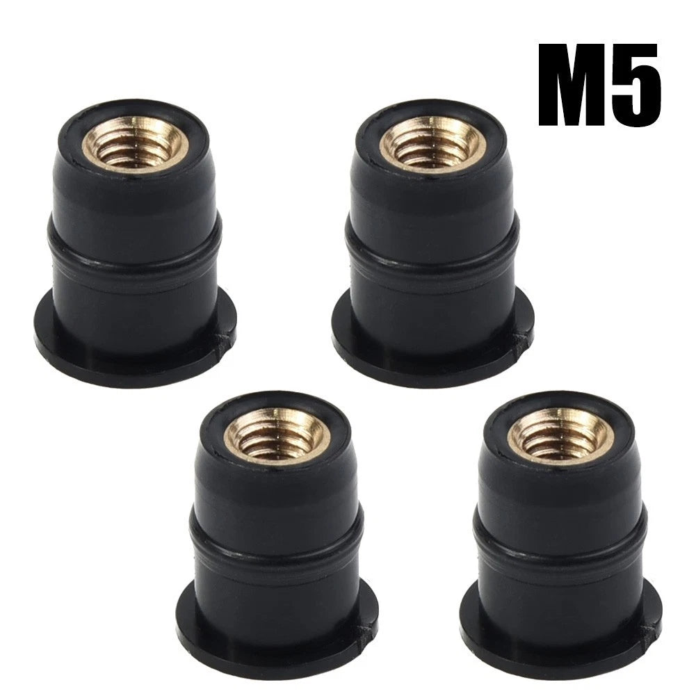 Windshield Nuts Motorcycle Nuts 4PCS 5mm Motorcycle Nuts Panel