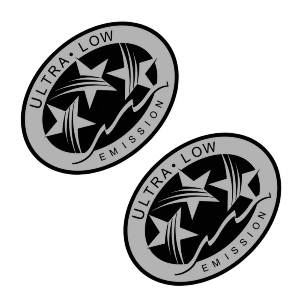2X Outboard Graphic Sticker Silver for California DOT (3 Star)