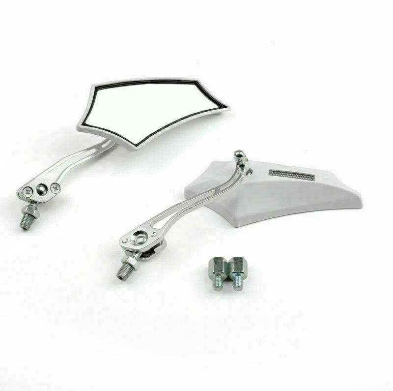Rear View Mirrors 8mm 10mm for Motorcycle Chopper Cruiser Dirt Bike (GT9)