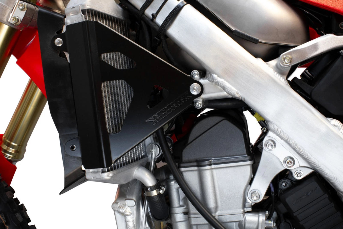 WORKS Radiator Braces Black for Honda CRF450 & CRF250 Offroad Models 2021-2023