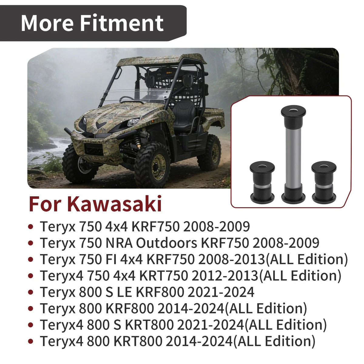 Front Upper + Lower A-Arm Bearing Bushing Kit for Kawasaki Teryx4 750 (2012–2013)