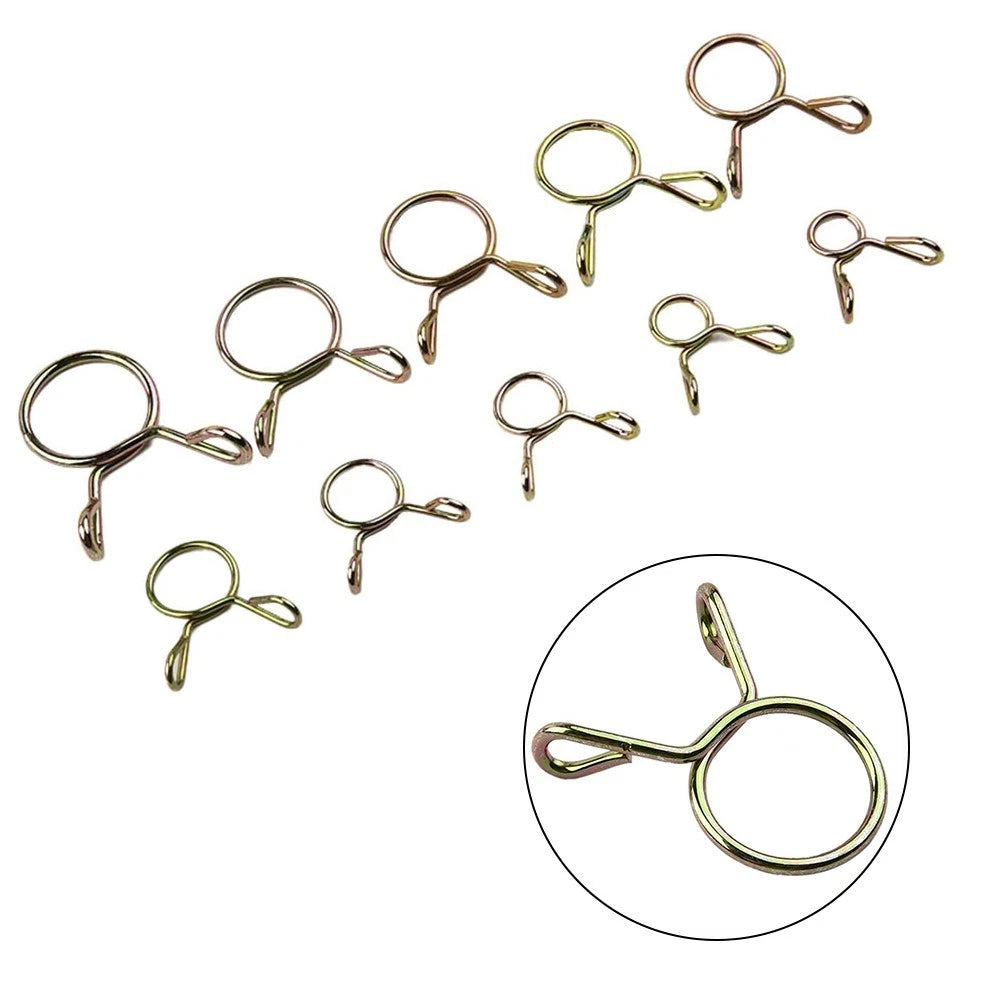 126Pcs Fuel Line Hose Tubing Spring Clips Clamps Assortment Kit for Motorcycle