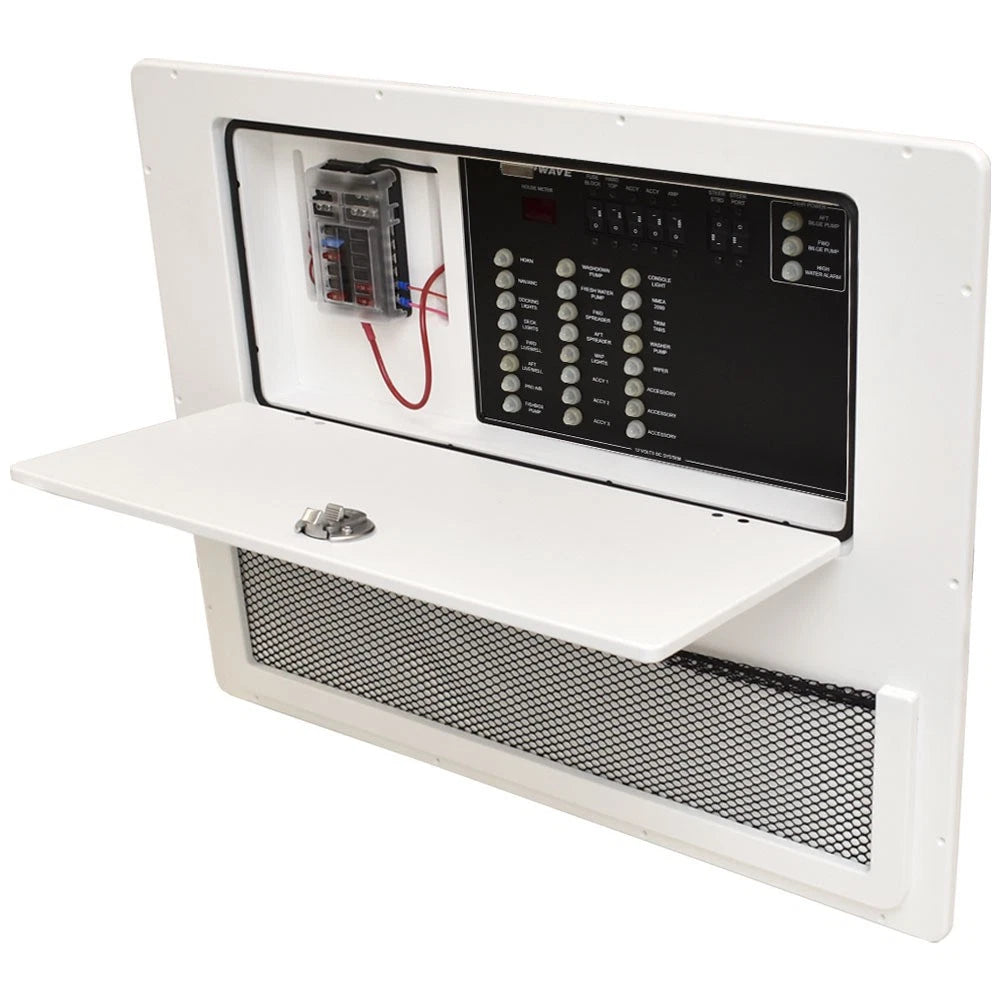Blue Wave Boat Console Electrical Panel 2180-0532 - White 12V DC