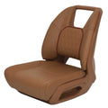 Pontoon Boat Captains Low Back Helm Seat 126857 - Revolution Cognac