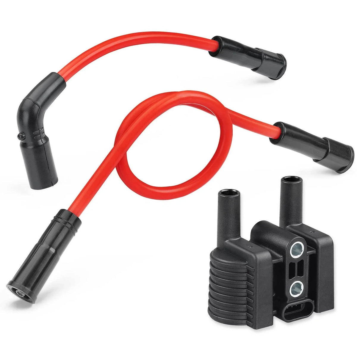 Ignition Coil & Spark Plug Wire Set for Harley Sportster 883 1200 (2007–2020)