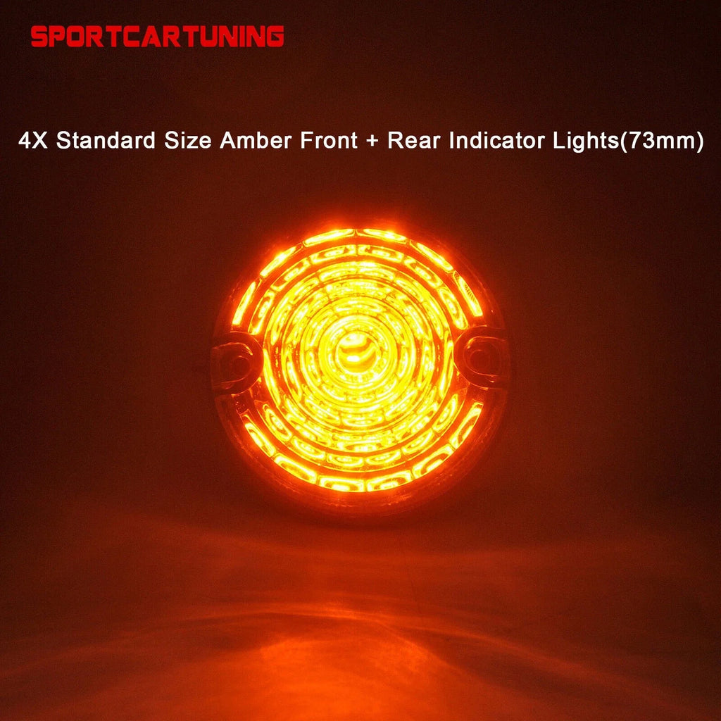 8Pc Smoked LED Light Upgrade Kit for Land Rover 90/110 (1983–2016)